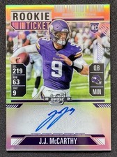 2024 Contenders Optic JJ McCarthy Variation Silver On Card Auto RC Vikings