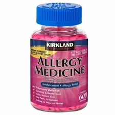 Kirkland Signature Allergy Relief Med's 600 ct 25mg Compare 2 Benadryl Exp-02/27