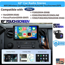 10" Car Radio for Ford F150 F250 F350  Wireless CarPlay Android Auto GPS