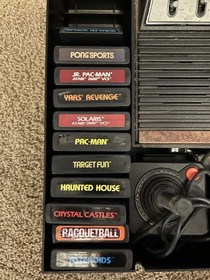 Sears Tele-Games Atari 2600, Console & Controllers And Several Games. PAC-man Jr