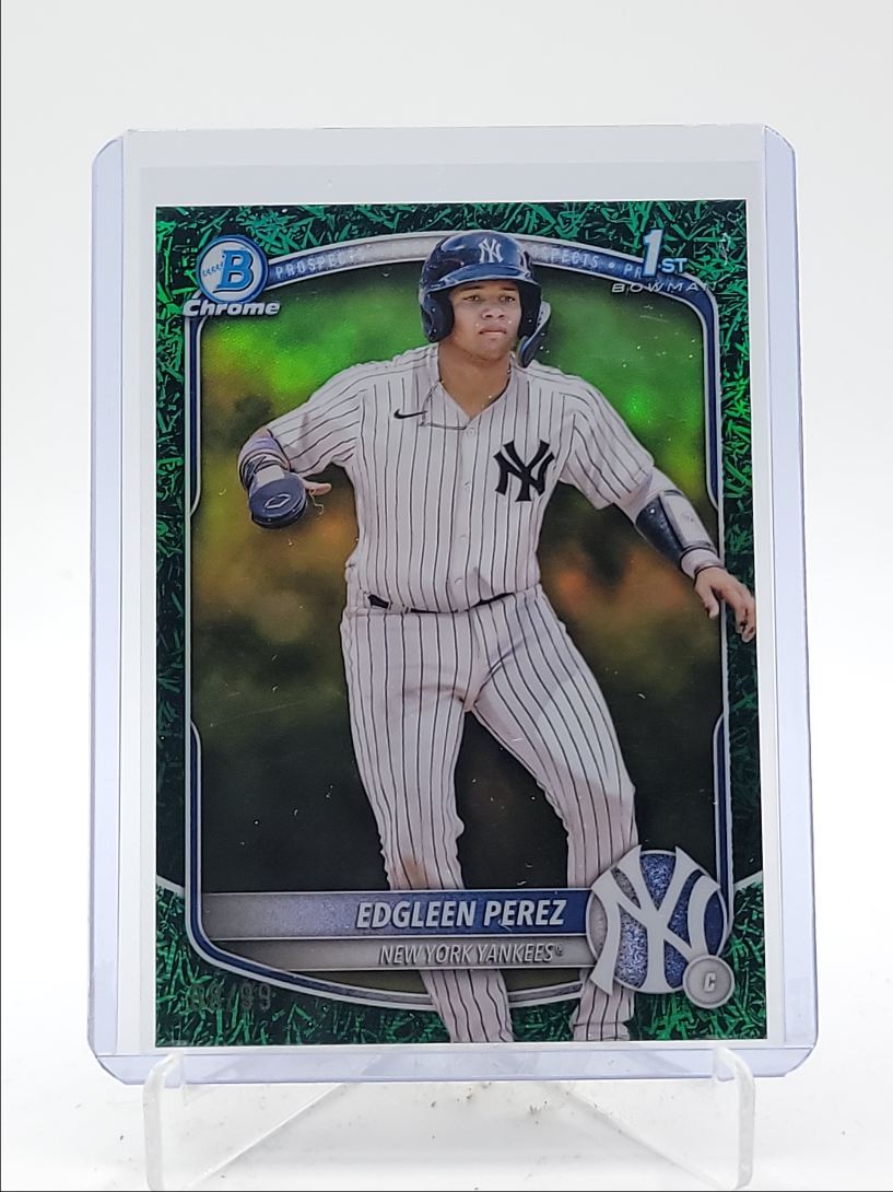 EDGLEEN PEREZ 2025 BOWMAN CHROME 1ST GREEN GRASS REFRACTOR /99 Q0566