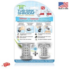 TubShroom and SinkShroom Drain Protectors Hair Catchers for Bathtubs and Sinks,