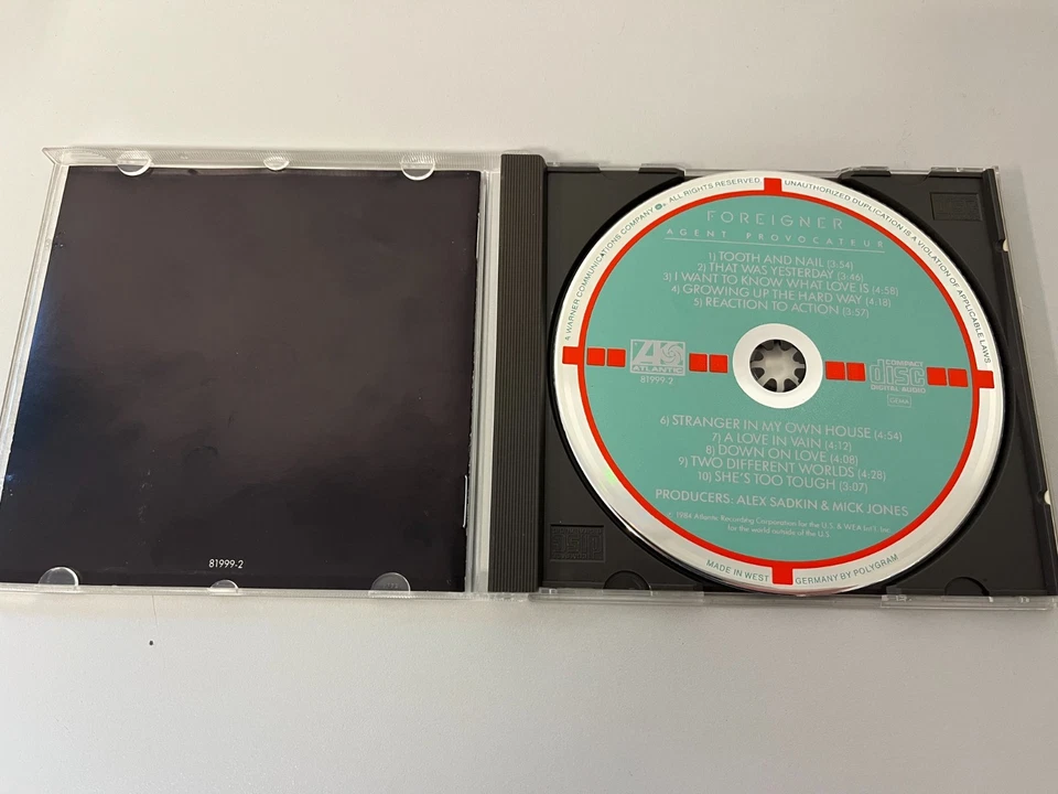 Foreigner – Agent Provocateur - first press Target CD © 1984 (I Want To Know Wha - Bild 2 von 3