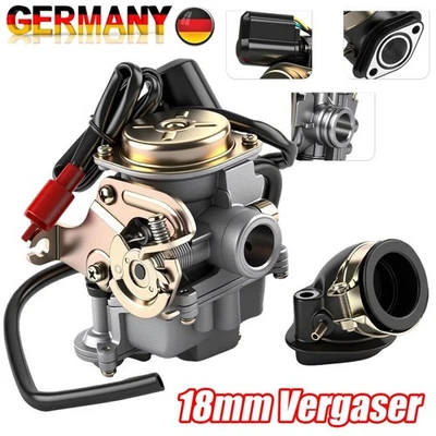 18mm Roller Vergaser 50cc für Rex RS 400/RS 450/RS 460/GY6 50cc/GY6 mit E-Choke - Bild 1 von 4