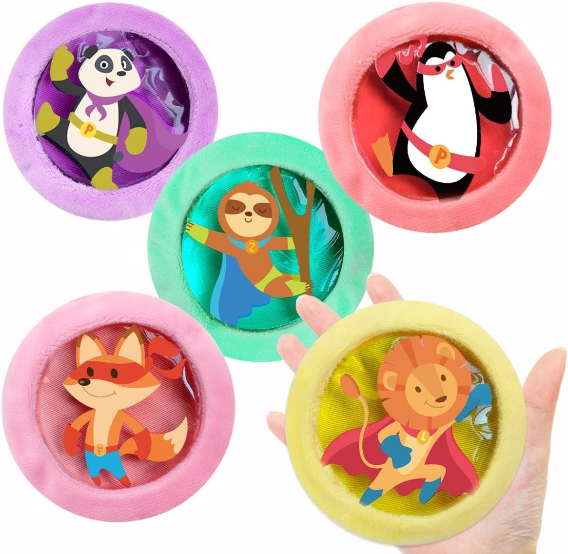 Gel froid enfant compress pour traumatismes et bosses : 5 poches réutilisables en tissu
