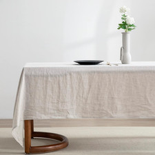 100 Pure Linen Rectangle Tablecloths 144Lx60Winch for Dining,Buffet Parties,Pic