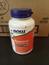 NOW FOODS L-Tyrosine 750 mg Extra Strength 90 Veg Capsules