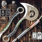 Ashen Edge Forged Clever Chopper Axe Knife D2 Tool Steel Resin EDC Lanyard Hole