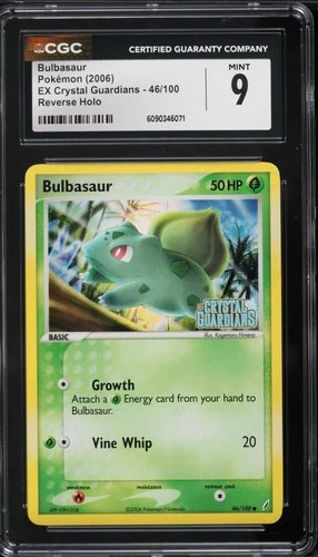 CGC 9 Bulbasaur Reverse Holo EX Crystal Guardians 2006 Pokemon Card #46