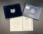 2010 W US Mint American Eagle Silver Dollar - Proof 1oz .999 Silver OGP & COA