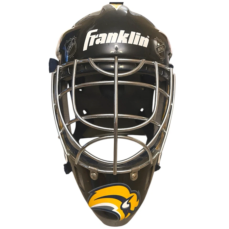 NHL Goalie Mask Buffalo Sabres GFM1000 Franklin Sport Street Hockey Full-Size - Image 4 of 4