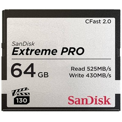 Sandisk Extreme Pro Cfast 2.0 Memory Card 64Gb 4K Video Performance Guarantee
