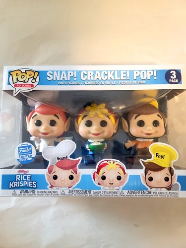 Ad Icons Kelloggs Rice Krispies Snap! Crackle! Pop! 3-Pack Funko Pop! Funko Shop
