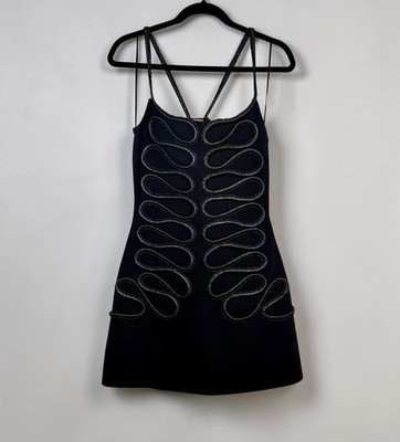 Cult Gaia Aimee Knit Mini Black Dress Size Medium | eBay