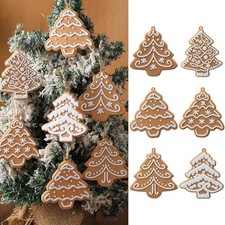 Sosation 24 Pcs Gingerbread Christmas Tree Ornaments Gingerbread Hanging Decorat