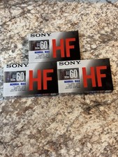 Lot of 3 New Sealed SONY HF 90 Minute Blank AUDIO CASSETTE TAPES