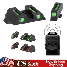 Fiber Optic Front Rear Sight Red Green Fiber Handgun Sights Tactical For Glock