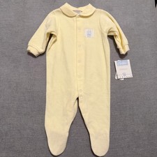 Carters Baby Sleeper Yellow Terrycloth Footed Pajamas Snap Front Vintage 3-6M