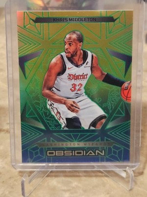 2024-25 Panini Obsidian Khris Middleton Electric Etch Caldera Flood #116 Wizards