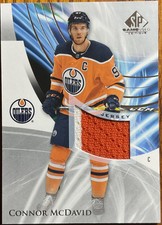 2020-21 SP Game Used Jersey Silver 2 COLOUR Connor McDavid #1 Edmonton Oilers