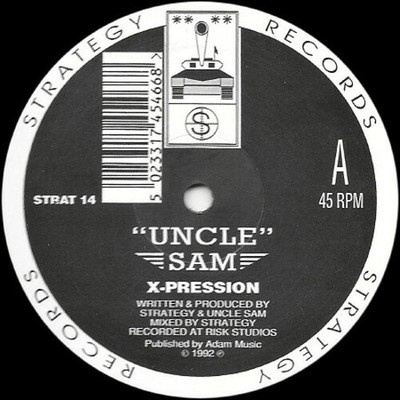 Uncle Sam - X-Pression - UK 12'' Vinyl - 1992 - Strategy Records