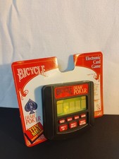 🔥 Vintage 1994 Tiger Electronics Bicycle Poker Handheld LCD Game Tested Works image