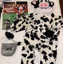Baby Cow Costume Halloween Size 18-24 Mo Costume, Hands, Feet, Hat, Milk Bucket