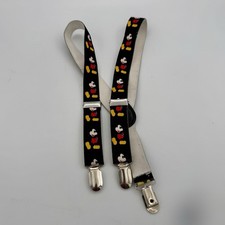 Mickey Mouse Youth Child Black Adjustable Suspenders Disney