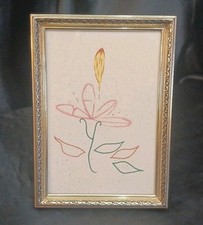 VINTAGE ORNATE GOLD METAL PHOTO FRAME 5" X 7" MCM EASEL MID CENTURY