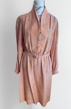 Vintage 70s Handmade Belted Boho Hippie Prairie Core Lightweight Dress OS