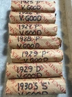 Lot of 7 Wheat Cent Rolls Penny Rolls Very Good 1925 P 26 P 1927 P 29 P 29 D 30S