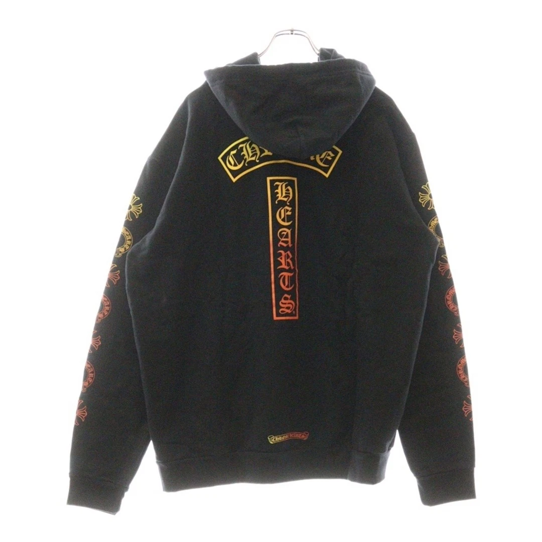 Felpa con cappuccio pullover CHROME HEARTS LOGO SFUMATO SWTSHRT PLV nera usata 6546a66c335e9