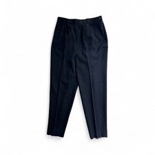 Evan Picone Women's Worsted Wool Dress Pants Lined High Waist Black Size 10