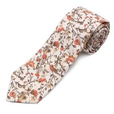 Cotton Floral Ties for Men 2.76" Men's Skinny Tie Linen Flower Sunset Cliffs