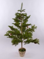 artplants KüNstlicher Weihnachtsbaum Nordmanntanne Justus, 135Cm, Ø85Cm