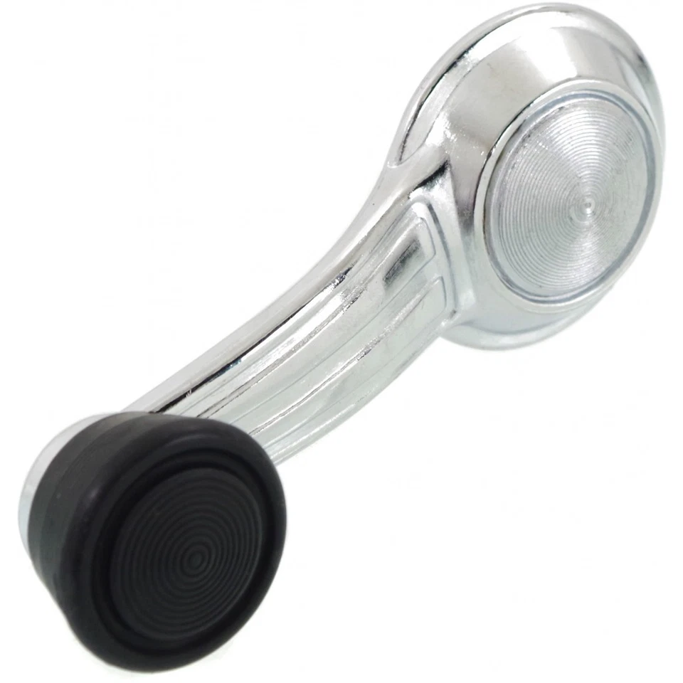 For Oldsmobile Omega 1981-1983 Window Crank | Front | Chrome | w/ Black Knob - Image 3 of 4