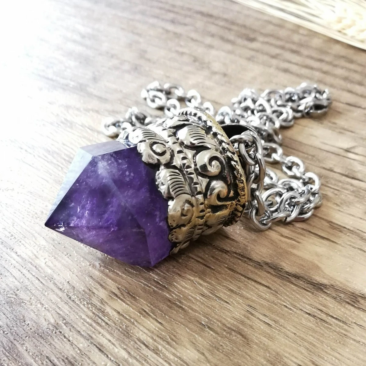 Large 2024 amethyst necklace
