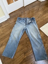 Mens WORK N' SPORT Casual Regular Fit Blue Denim Tapered Jeans Trousers W40 L 28