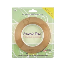Studio Pro 7/32"x 36 Yds.Copper Foil Black Back Tape for Glass