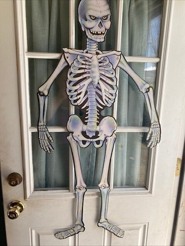 Vintage Beistle Life Size Cardboard Jointed Skeleton Halloween Decor - Picture 7 of 7