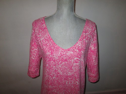 Abito LILLY PULITZER Get Cracking Eliza Shift rosa caldo cotone spiaggia costiera M - Foto 2 di 4