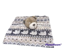 DTU Unique Bear Lovey, Aztec Print, Flannel and Minky
