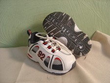 Baby/Toddler GARANIMALS White, Gray, and Red Lace Up Sneakers Size 3