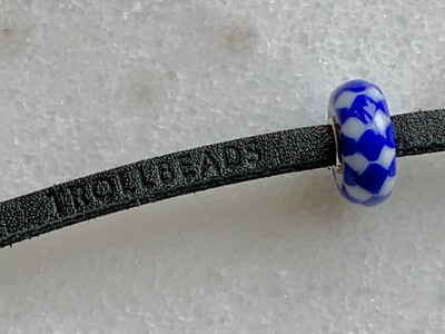  NEU! Set Trollbeads Leder Armband mit Glasbead Bavaria Bayern auch f. Pandora!