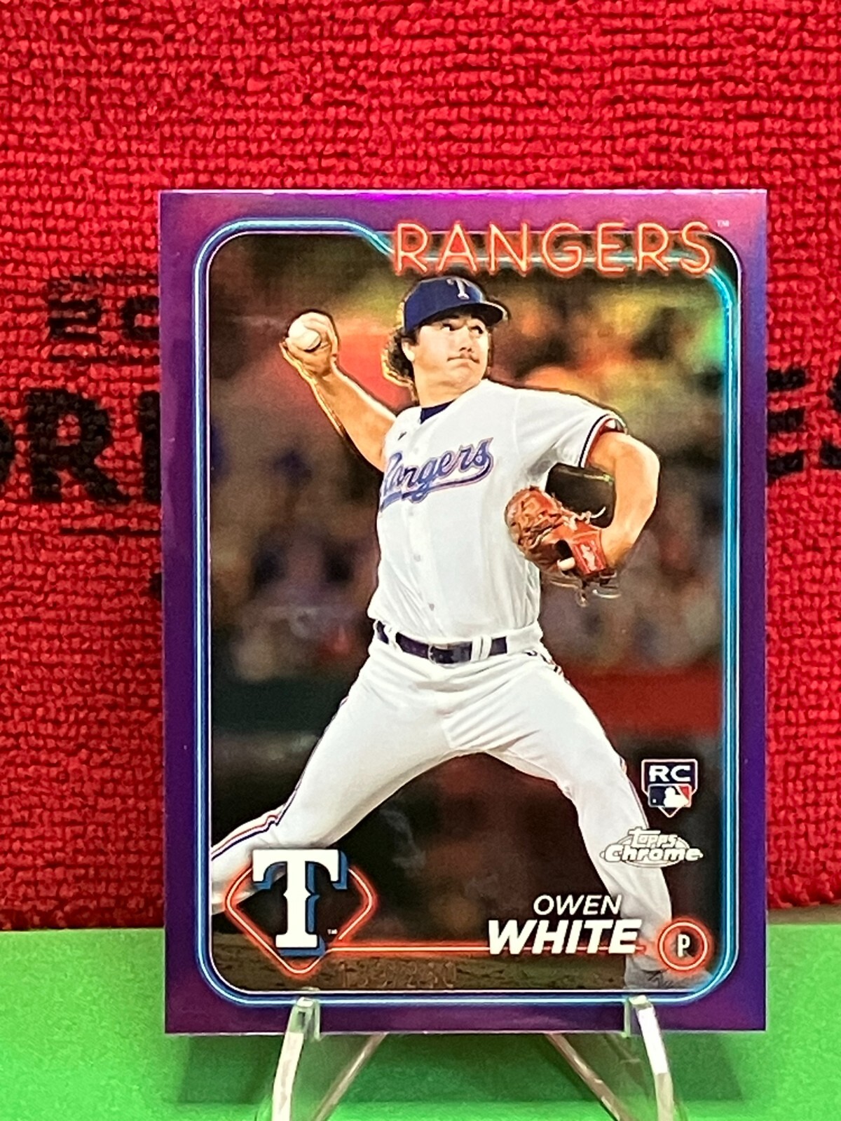 2024 Topps Chrome - Owen White #211 - Purple Refractor /250 (RC)