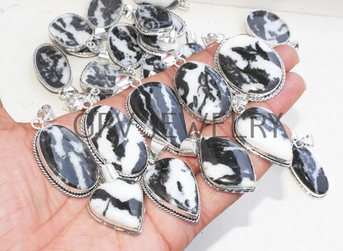 1000pcs Buffalo Jasper Gemstone Pendant Wholesale Lot 925 Silver Plated Wh-134 - Picture 6 of 14