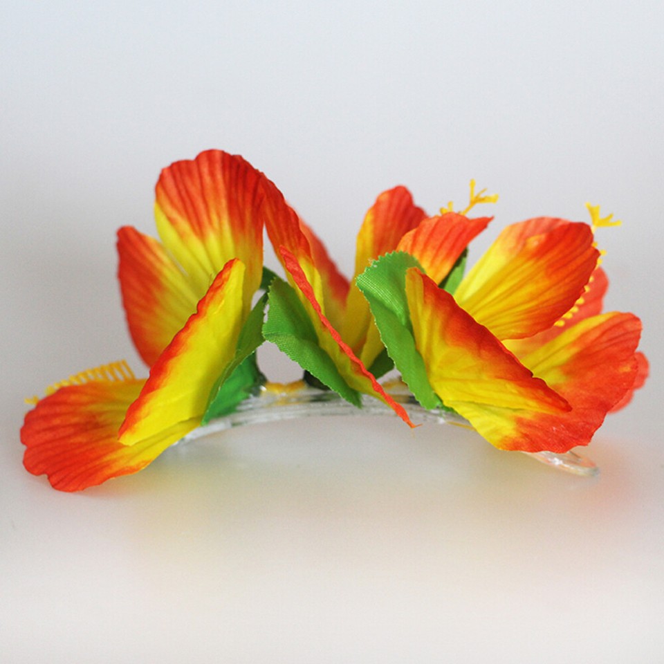 12PCS Hair Clips Hibiscus Flower Hair Pins Headdress for Wedding