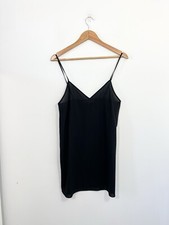Heidi Klein Black Slip Mini Dress Size XS Strappy Sleeveless V Neck Short