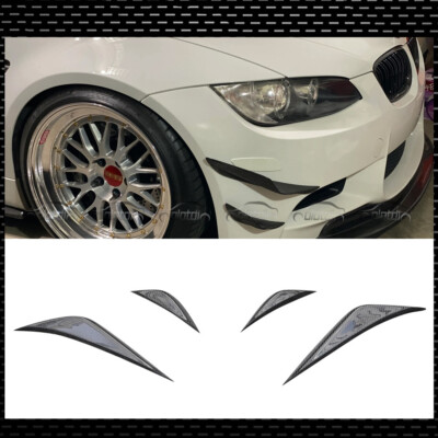 Fit 2008-2013 For BMW E90 E92 E93 M3 Carbon Fiber Side Spliiters Canards Fins