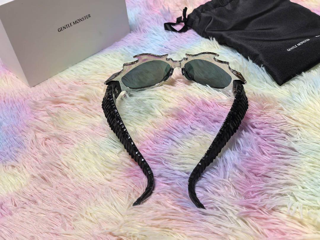 Gentle Monster Tekken 8 Inferno CS1 Sunglasses Silver Frame Red